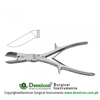 Stille-Liston Bone Cutting Forcep Curved - Compound Action Stainless Steel, 27.5 cm - 10 3/4"